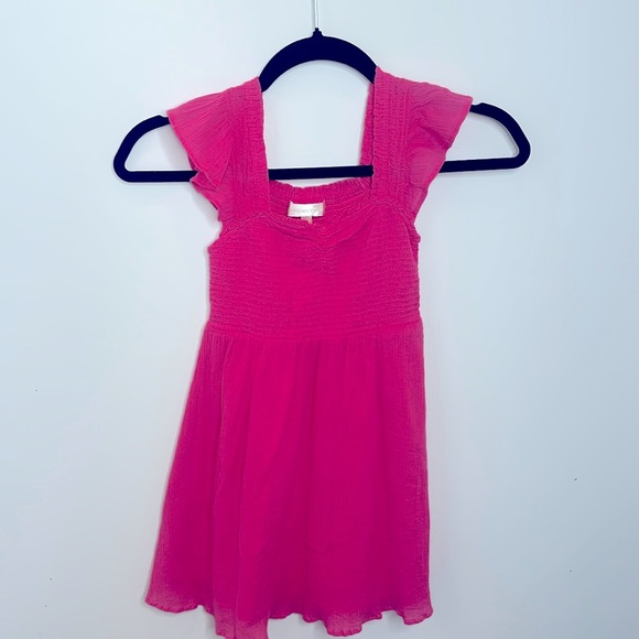 Pink Ruffled Kids Dress - Picture 2 of 3